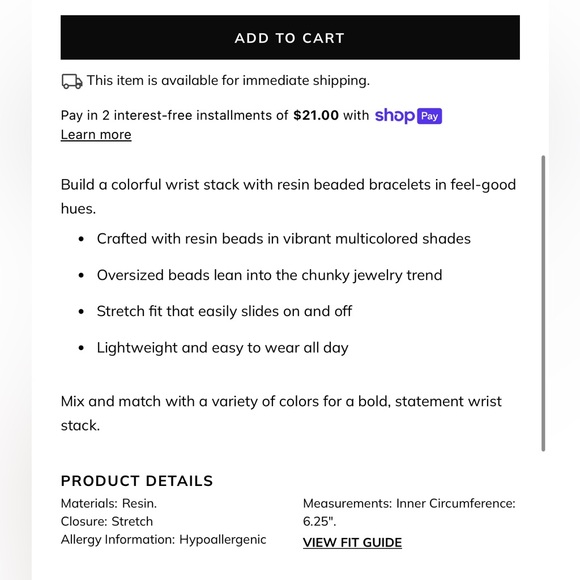 NWT Baublebar Marjorie Pink Beaded Bracelet - Picture 4 of 4